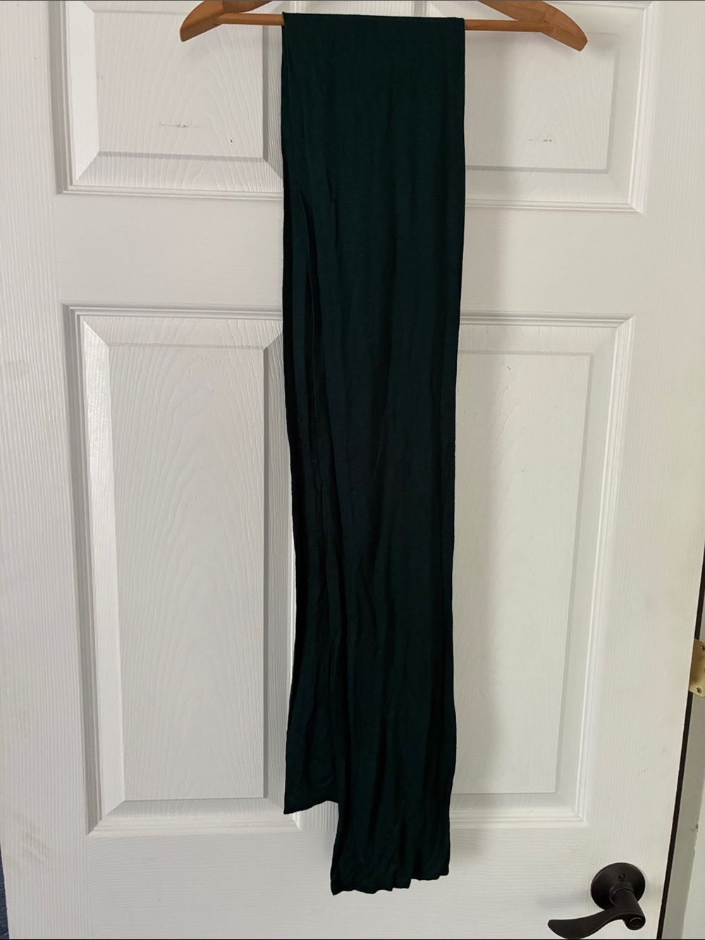 Narrow Green Head Wrap Scarf Soft Fabric